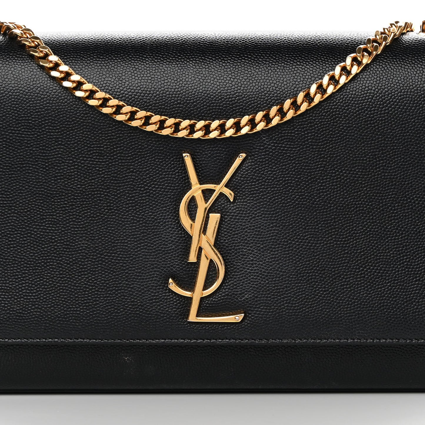 Grain De Poudre Medium Classic Monogram Kate Satchel Black
