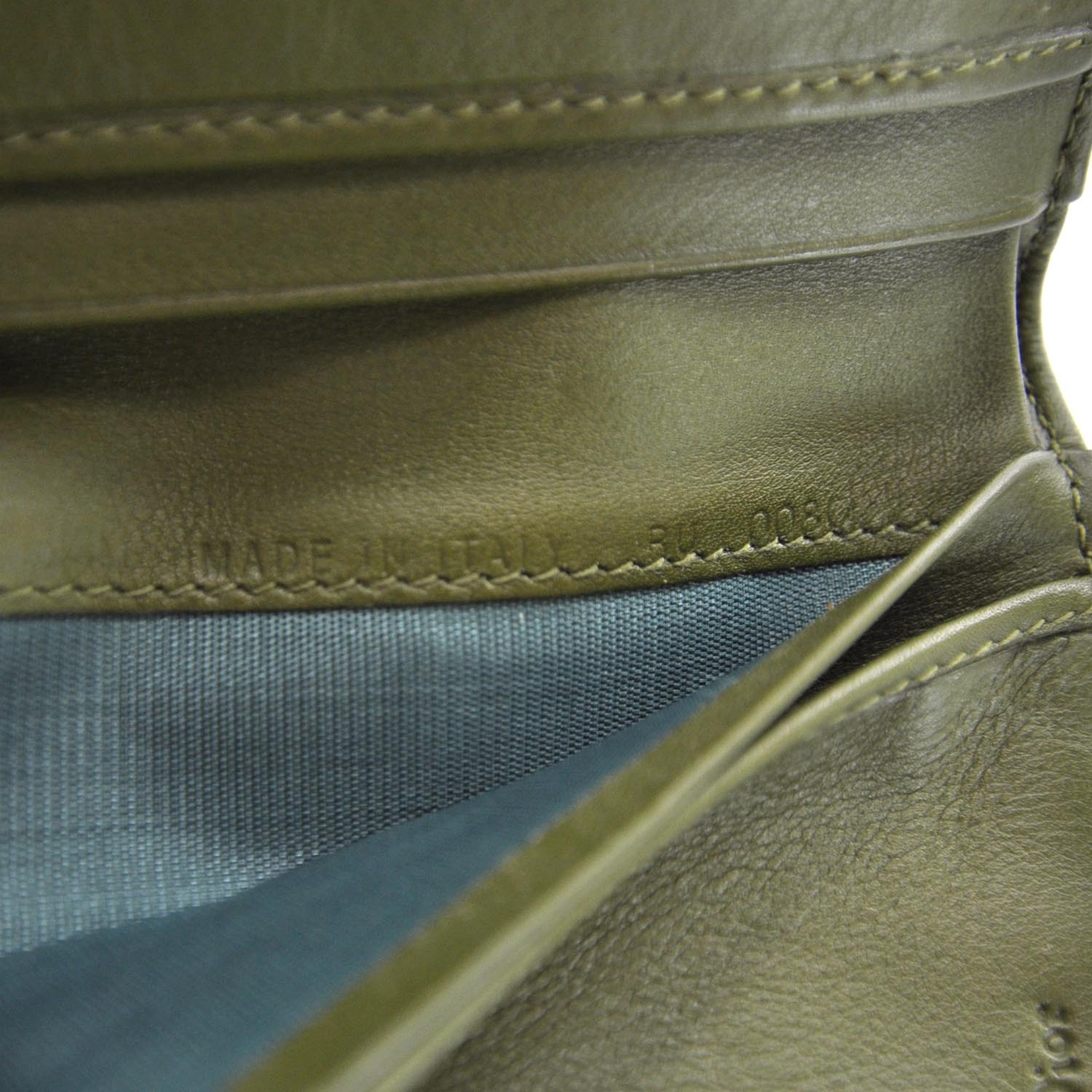 Christian Dior Ostrich Saddle Wallet Green 7 of 7