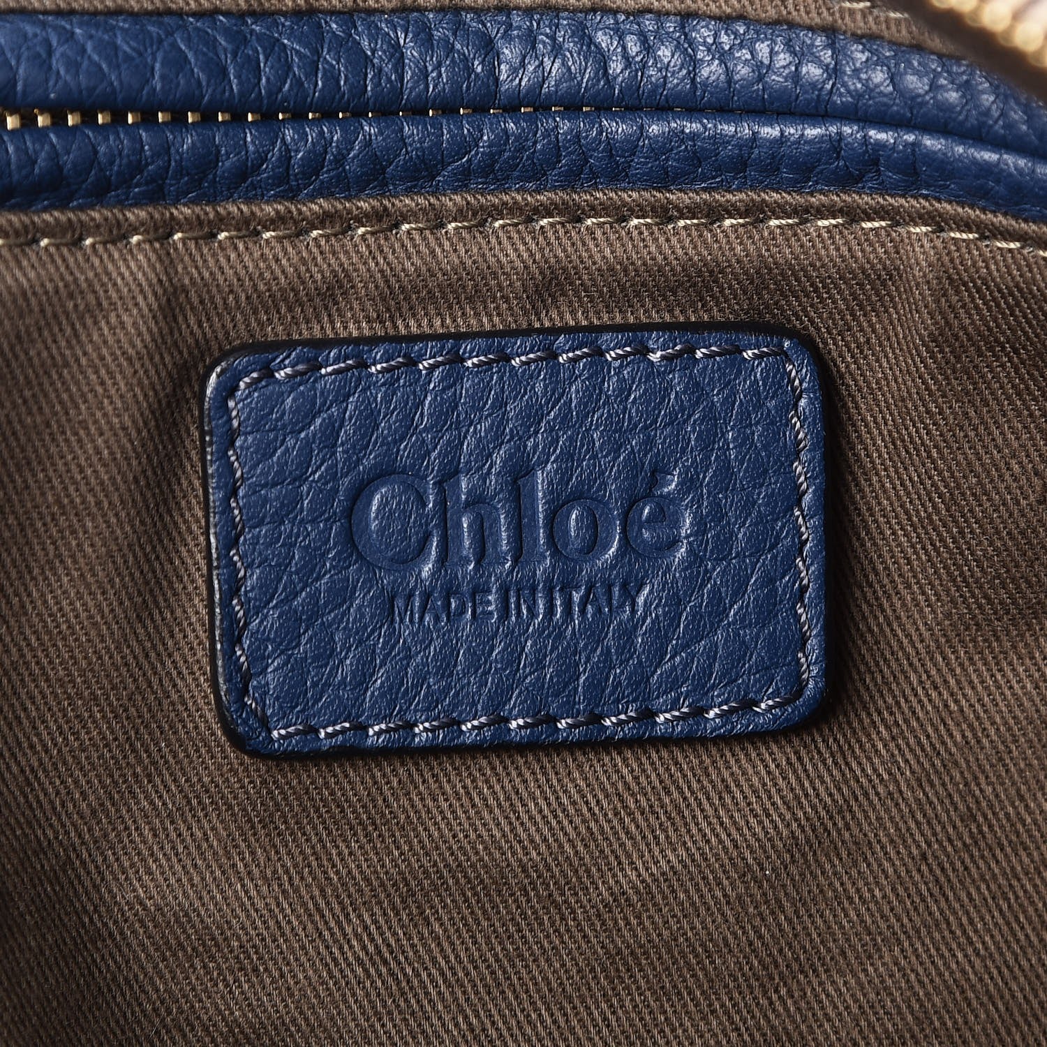 Chloe Calfskin Large Marcie Satchel Royal Navy 6 of 8