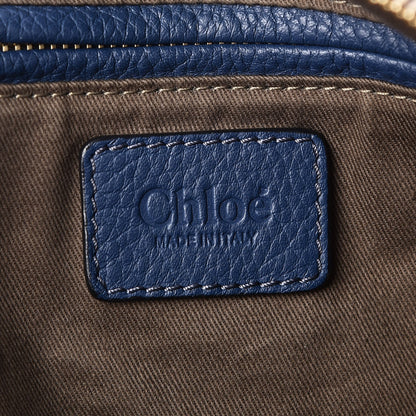 Chloe Calfskin Large Marcie Satchel Royal Navy 6 of 8