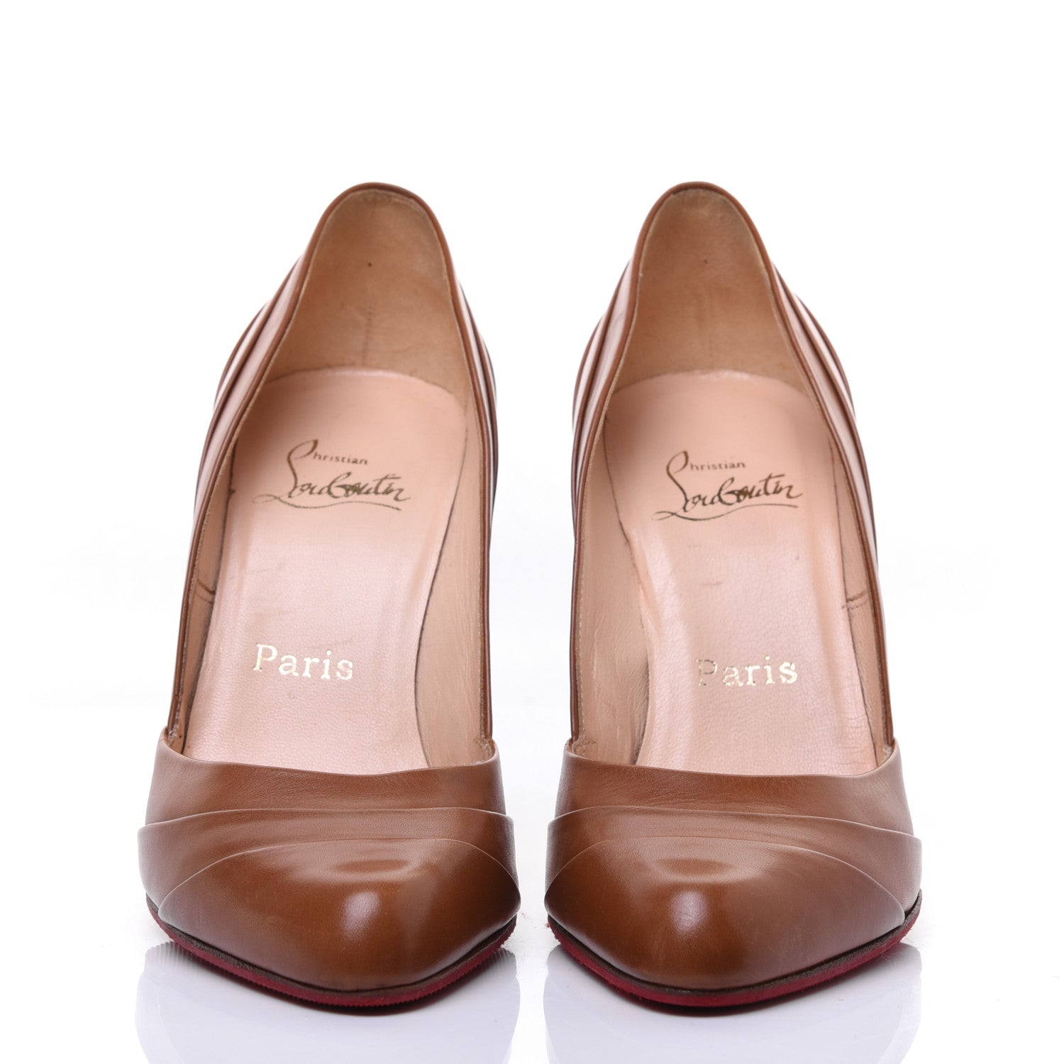 Christian Louboutin Calfskin Insectika 100 Pumps 39 Cuoio 2 of 23