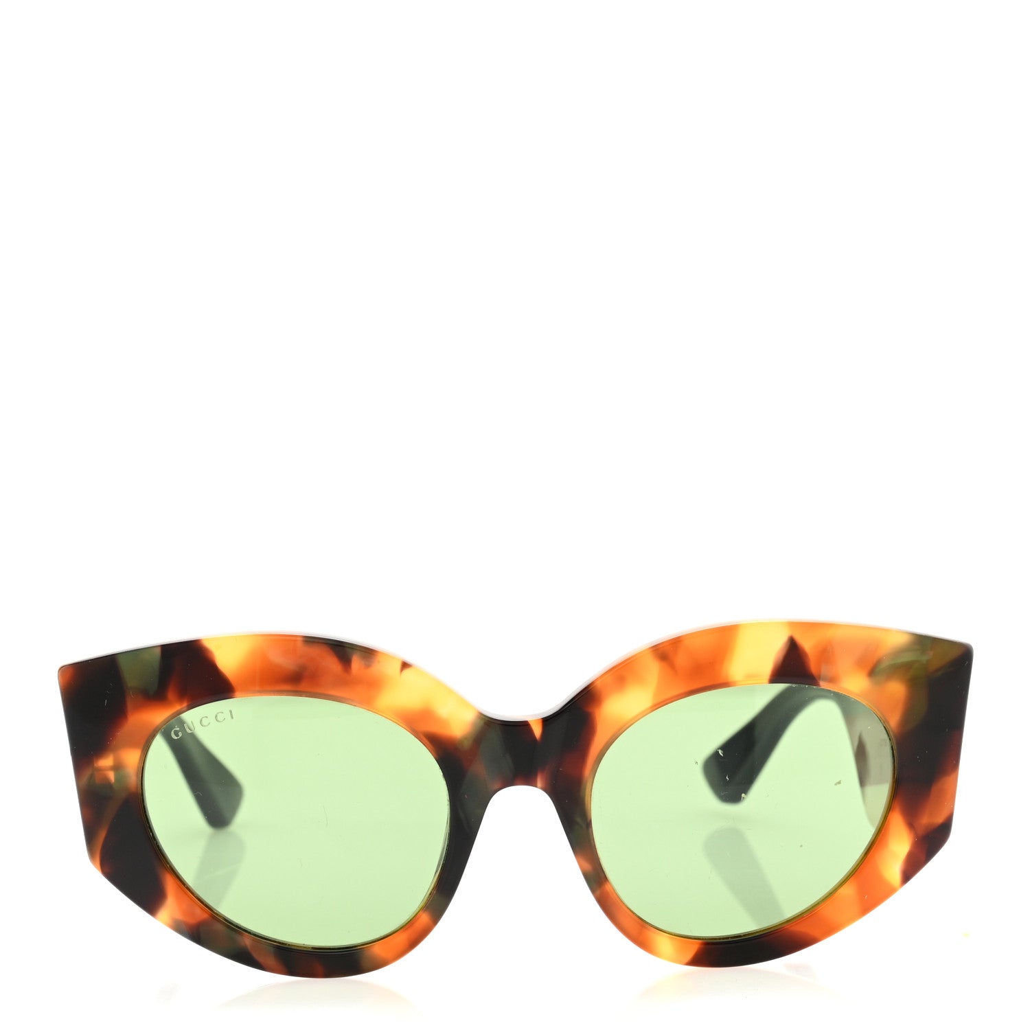 Gucci Acetate Oversized Rectangle Frame Web Sunglasses GG 0275/S Tortoise 2 of 9