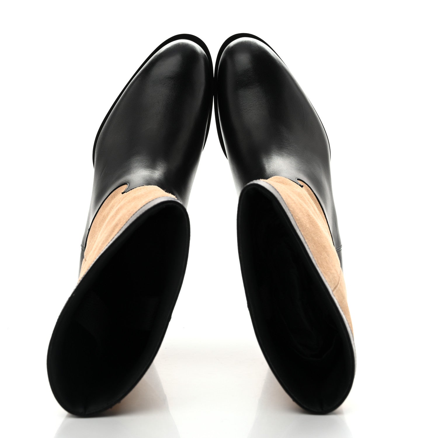 Chanel Suede Calfskin CC Short Boots 36.5 Black 2 of 10