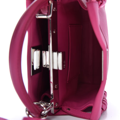 Fendi Nappa Lace Up Mini Peekaboo Iconic Satchel Geranio 5 of 9
