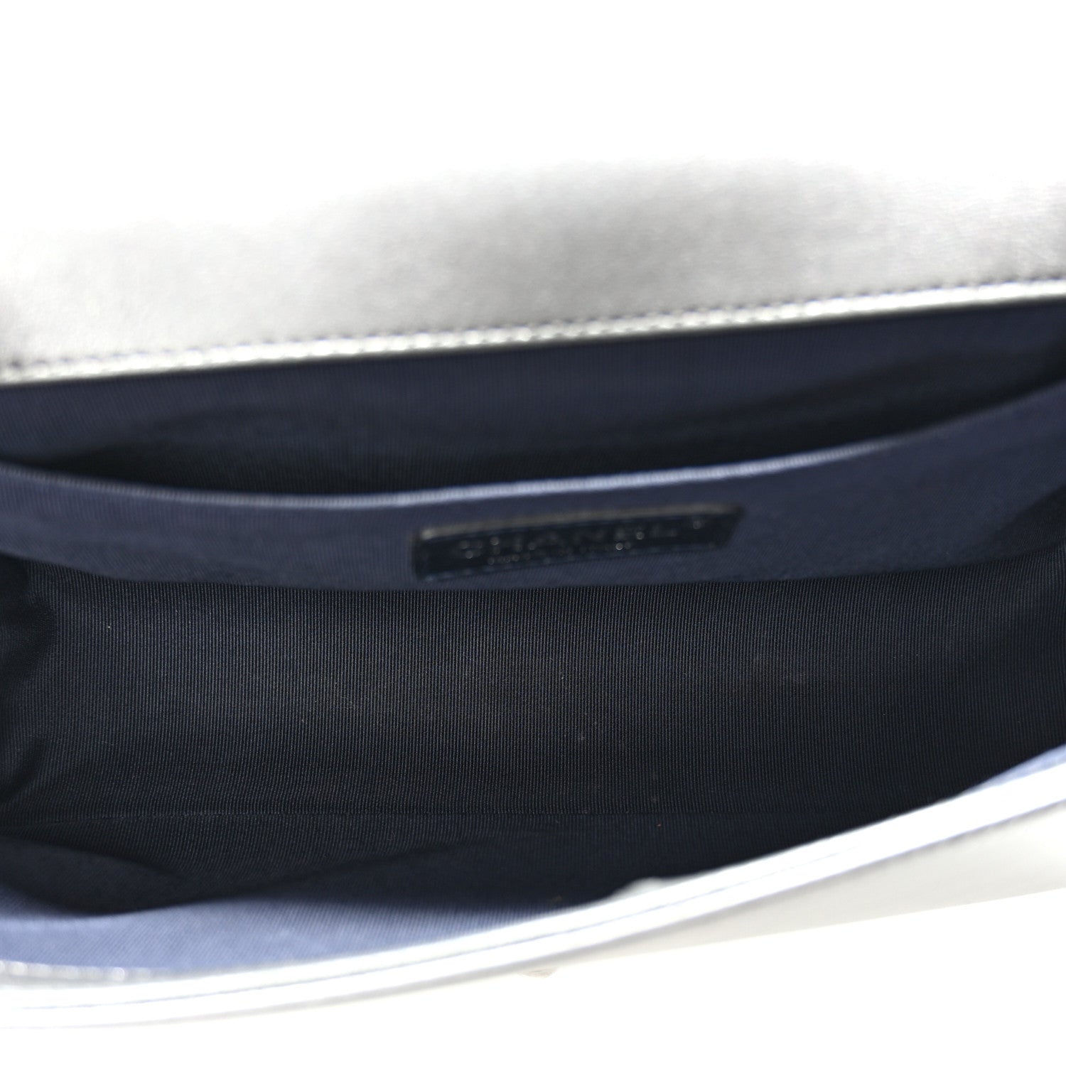 Chanel Lambskin Embossed Medium Boy Cube Flap Grey 5 of 11