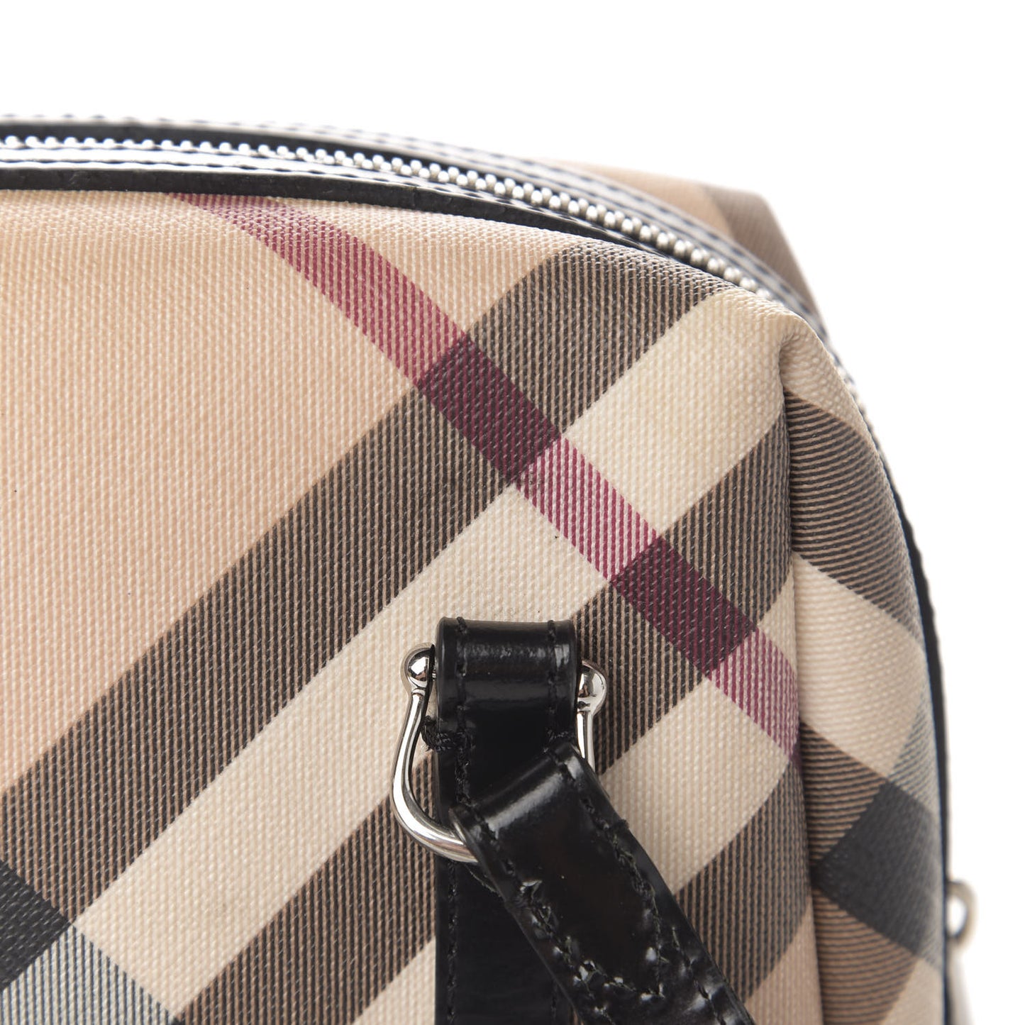 Patent Trim Nova Check Tote Black