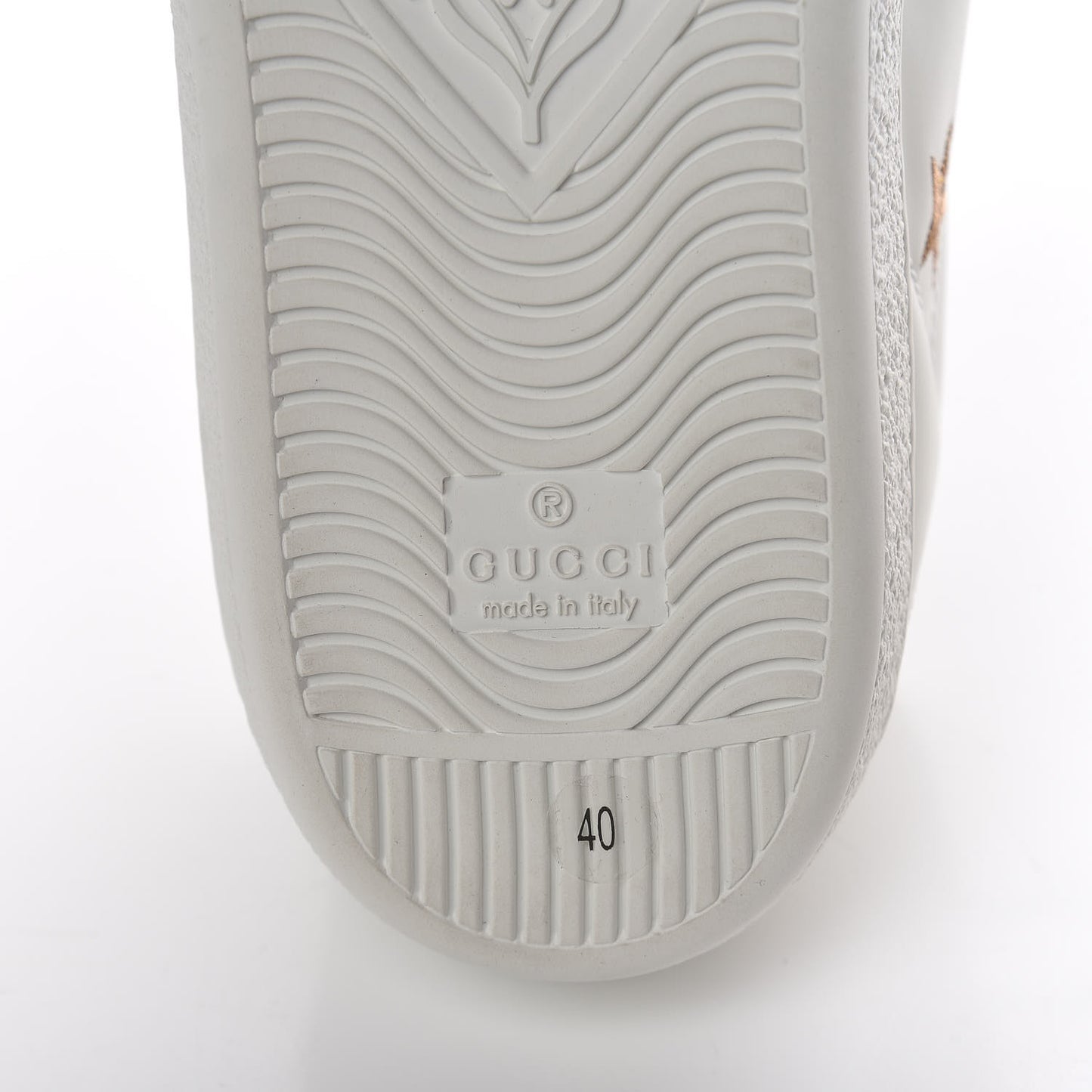 Calfskin Bee Star Embroidered Sylvie Web Ace Sneakers 40 White