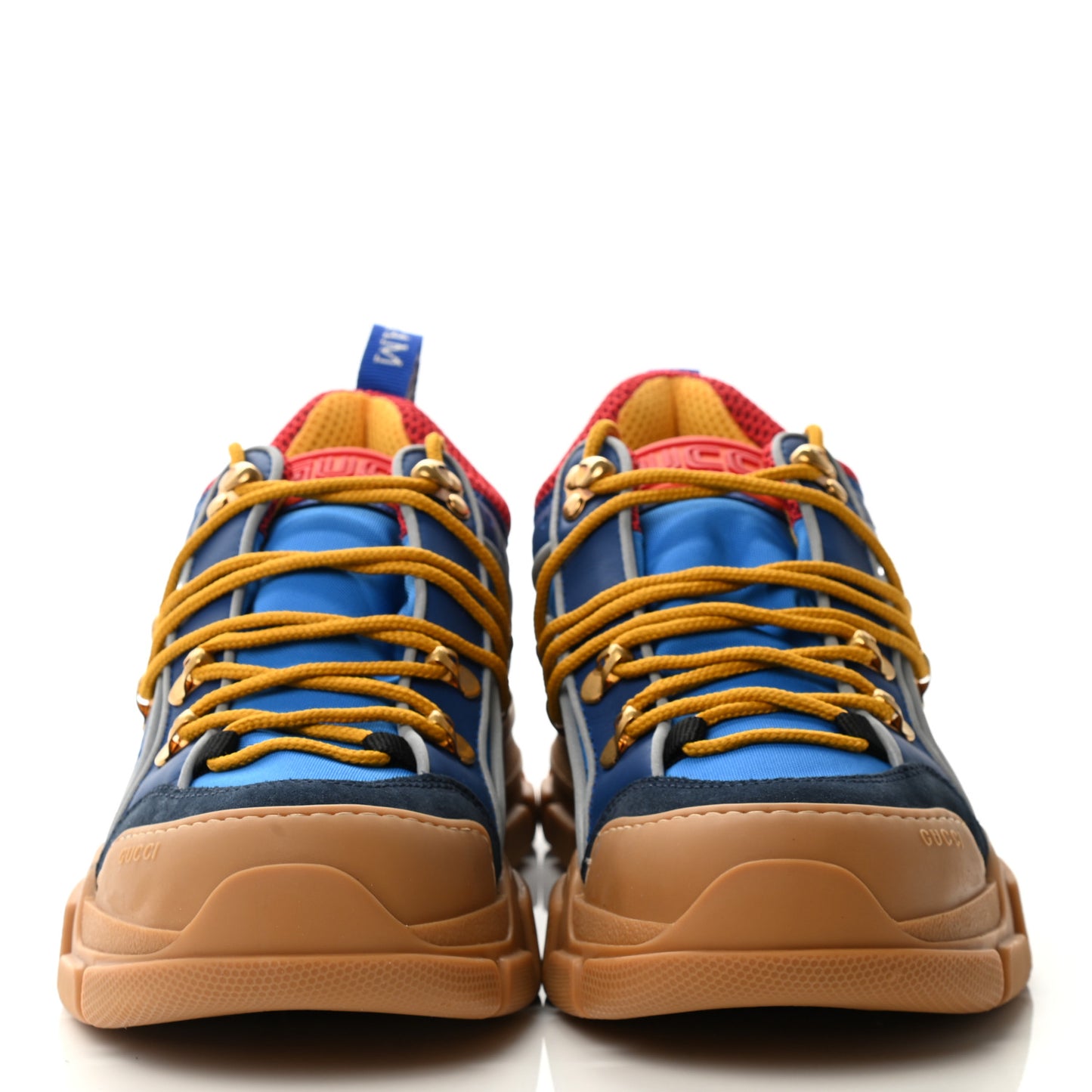 X SEGA Nylon Suede Calfskin Mens Flashtrek Sneakers 7 Bright Splash Poppy Marine Blue
