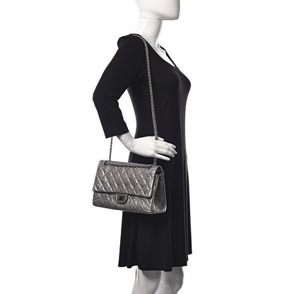 Chanel Metallic Aged Calfskin Quilted 2.55 Reissue 226 Flap Silver 2 of 10