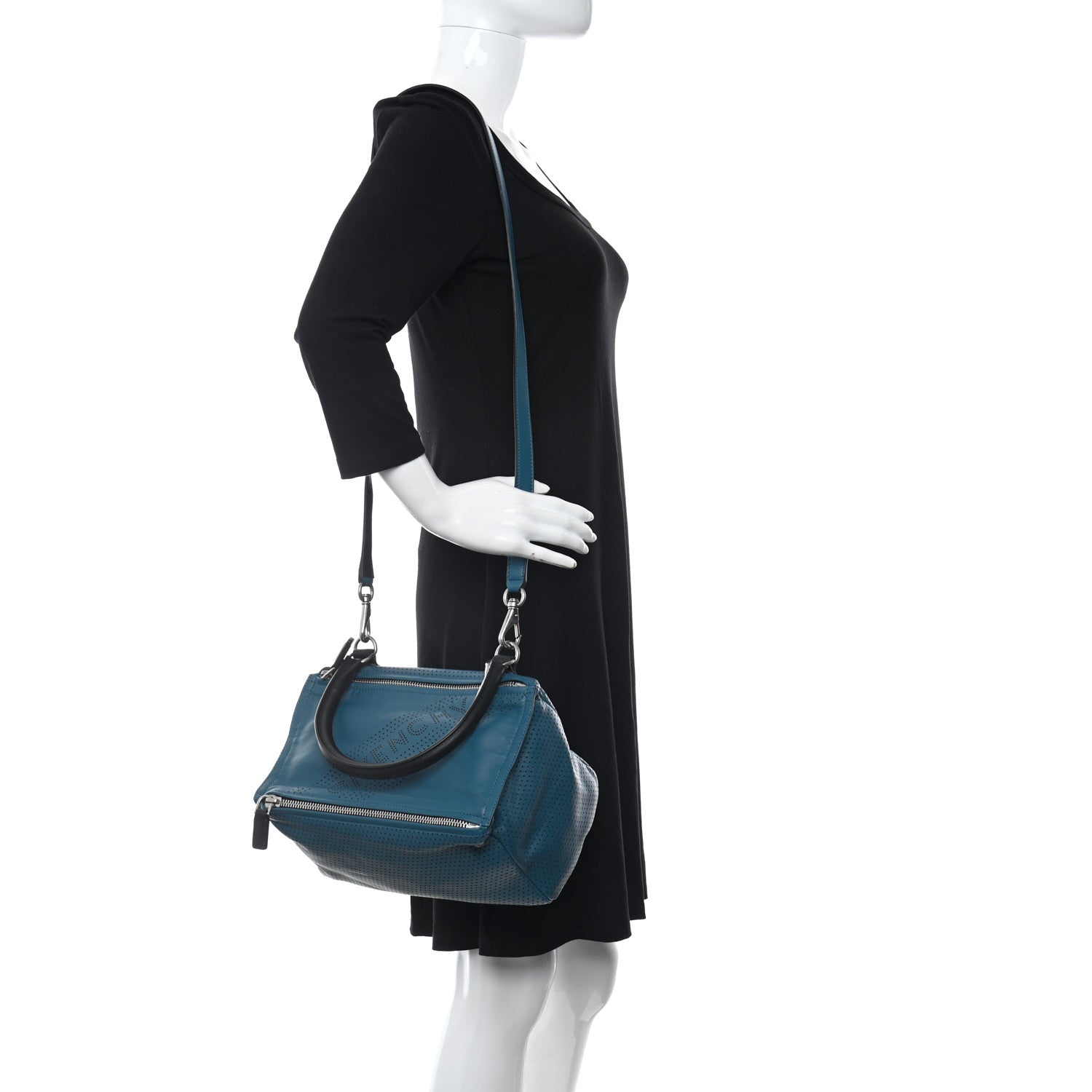 Givenchy Lambskin Perforated Small Pandora Turquoise 2 of 10