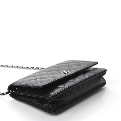 Chanel Caviar Quilted Wallet On Chain WOC Black 4 of 12
