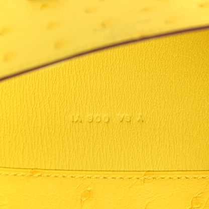 Hermes Ostrich Constance Long Wallet To Go Jaune Citron 7 of 11