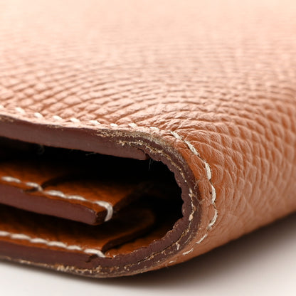 Hermes Epsom Bearn Gusset Wallet Gold 8 of 12