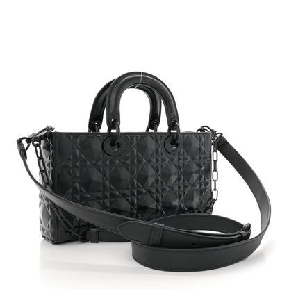 Christian Dior Calfskin Cannage Diamond Medium Lady D-Joy Black 3 of 10
