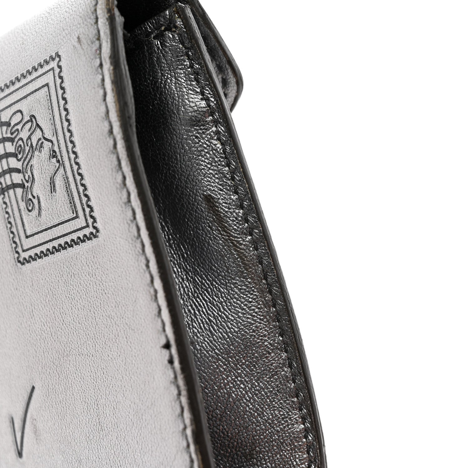 Saint Laurent Metallic Calfskin Y-Mail Clutch Silver 21 of 22