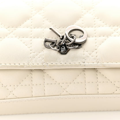 Christian Dior CHRISTIAN DIOR Calfskin Cannage Lady Dior Phone Pouch Latte 11 of 13