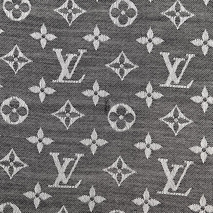Louis Vuitton Wool Silk Monogram Denim Shawl Black 4 of 6