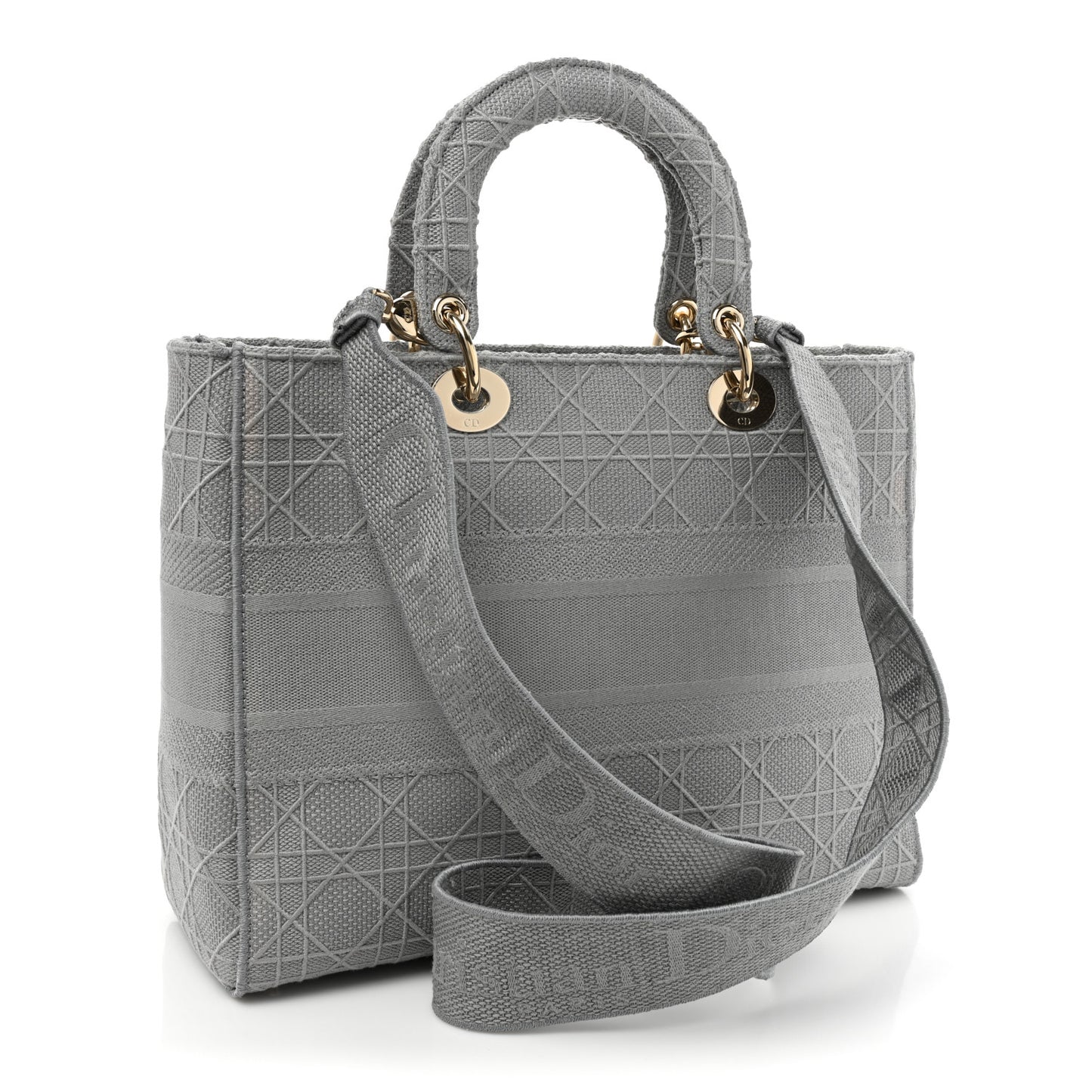 Canvas Embroidered Cannage Lady D-Lite Gray