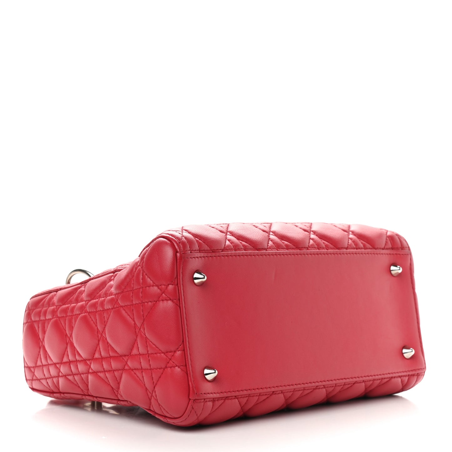 Lambskin Cannage Medium Lady Dior Red