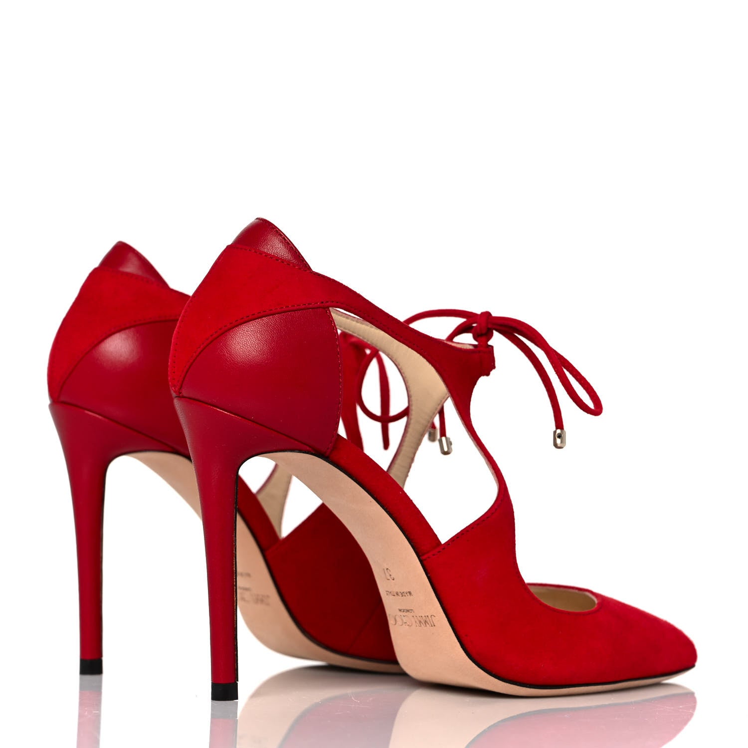 Jimmy Choo Suede Nappa Vanessa 85 Pumps 37 Red 4 of 7