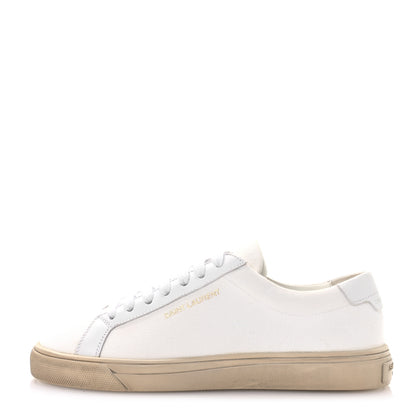 Saint Laurent Canvas Nappa Elba Moon Plus Andy Low Top Sneakers 35 Off White 1 of 9