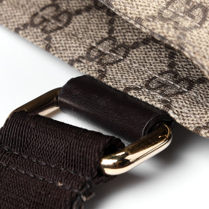 Gucci GG Supreme Monogram Medium Flat Messenger Bag Dark Brown 6 of 6