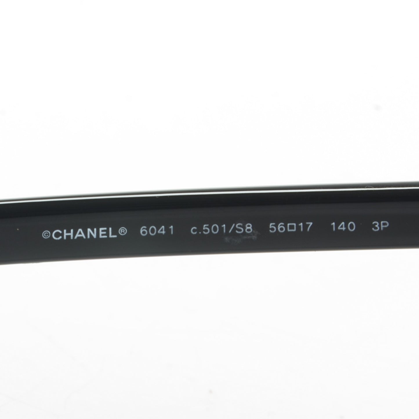 Cat Eye Chain Sunglasses 6041 Black