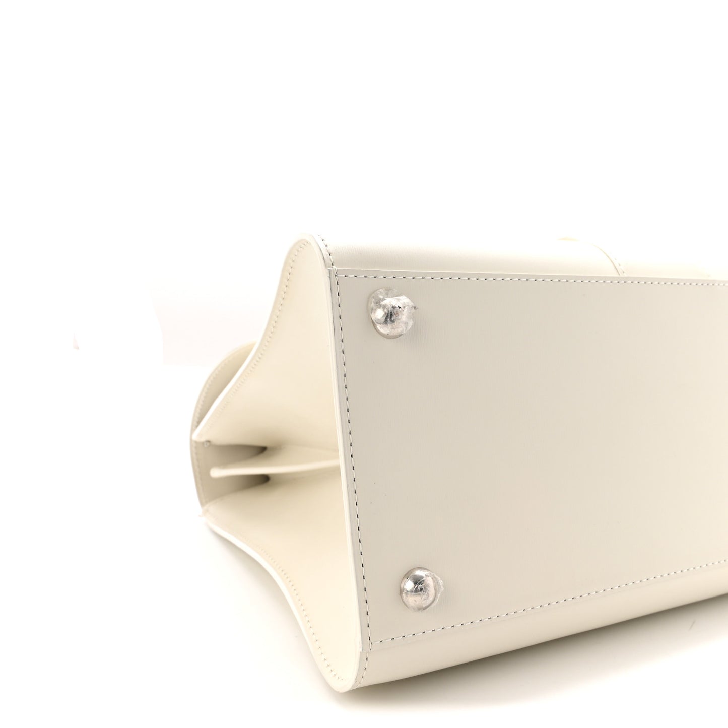 Box Calfskin MM Brillant Satchel Ivory