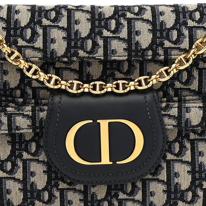 Christian Dior Oblique Medium Diordouble Chain Bag Blue 8 of 14