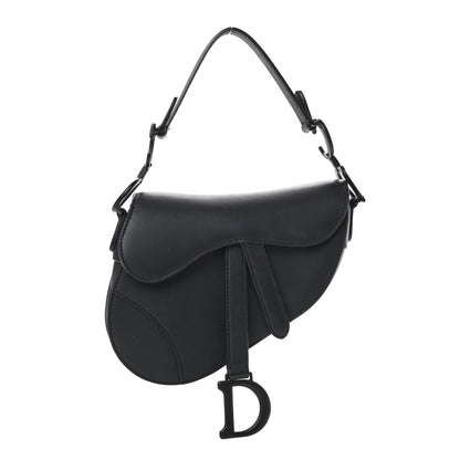 Christian Dior Ultra Matte Calfskin Mini Saddle Bag Black 1 of 15