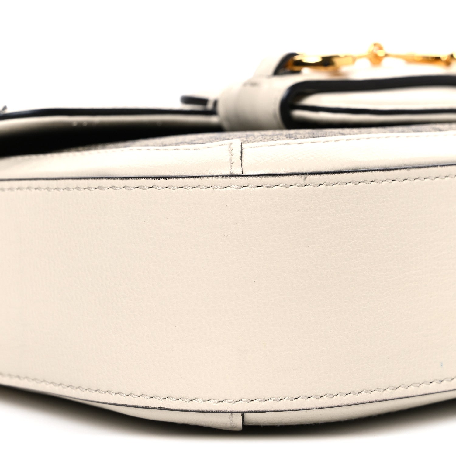 Gucci GG Supreme Monogram Textured Dollar Calfskin Web Mini Horsebit 1955 Shoulder Bag 9 of 11