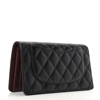 Chanel Caviar Quilted Yen Wallet Black 3 of 8