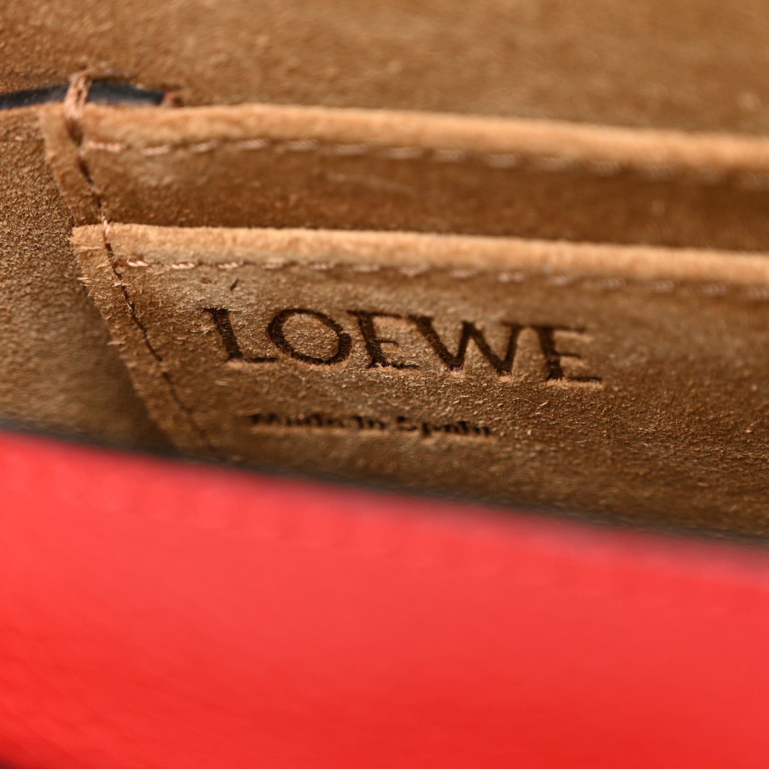 Loewe Grained Calfskin Mini Gate Crossbody Bag Scarlet Burnt Red 6 of 10