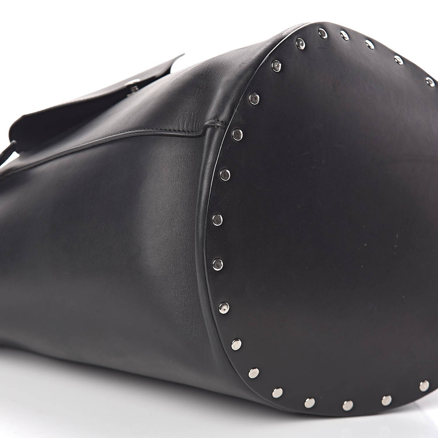 Celine Natural Calfskin Biker Bucket Shoulder Bag Black Sunflower 7 of 9