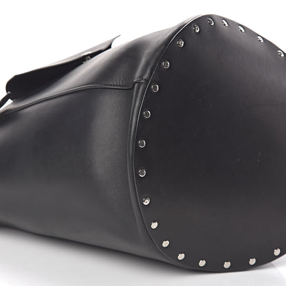 Celine Natural Calfskin Biker Bucket Shoulder Bag Black Sunflower 7 of 9