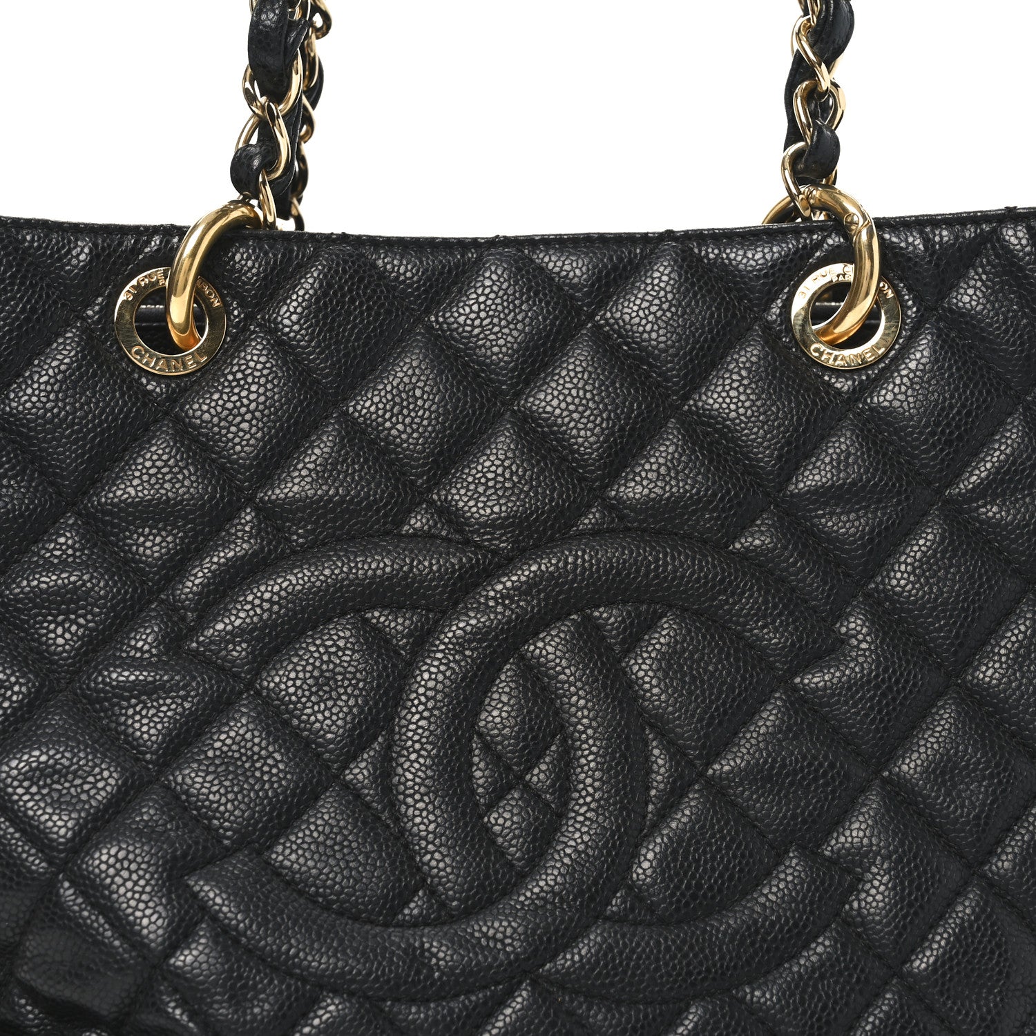 Chanel Caviar Quilted Grand Shopping Tote GST Black 8 of 10