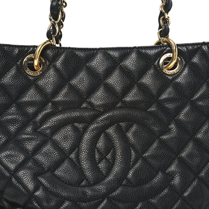 Chanel Caviar Quilted Grand Shopping Tote GST Black 8 of 10