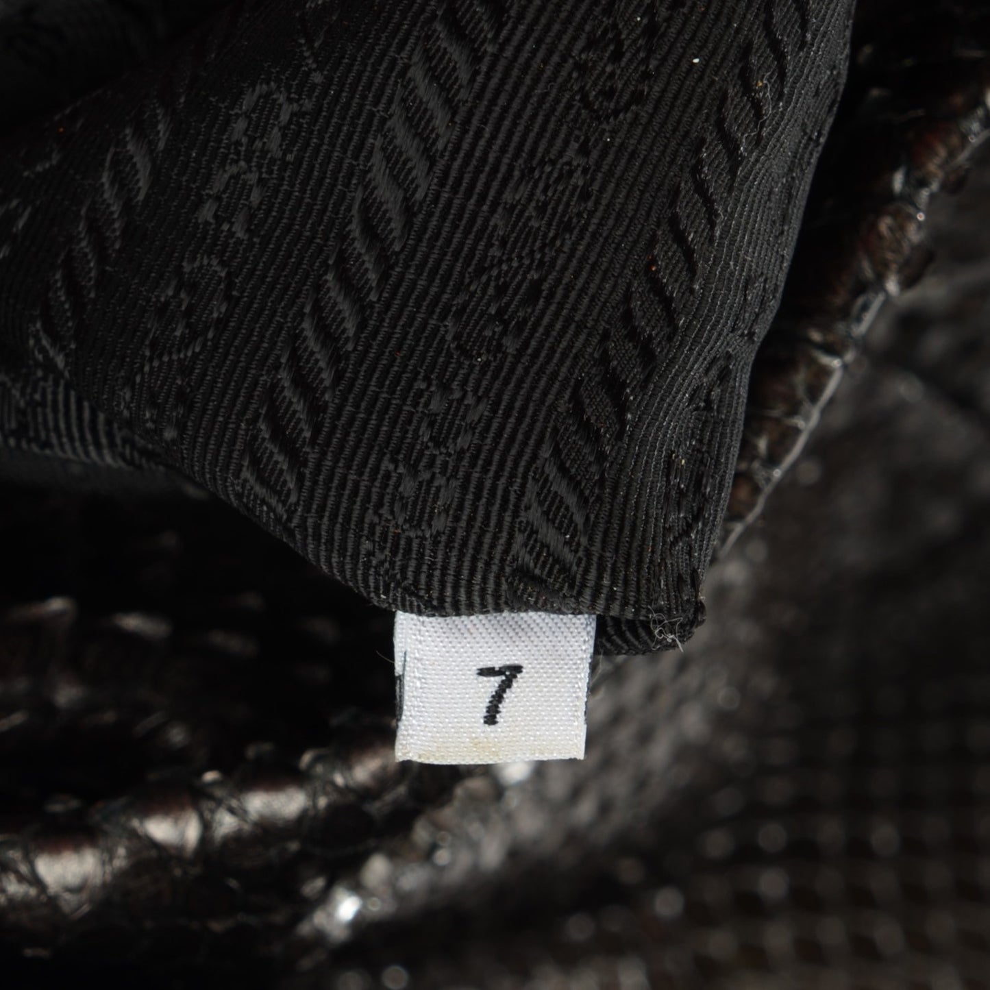 Metallic Python Ruffle Tote