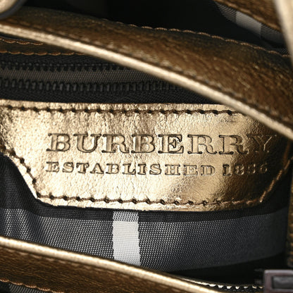 Burberry Metallic Calfskin Warrior Hobo Gold 8 of 13
