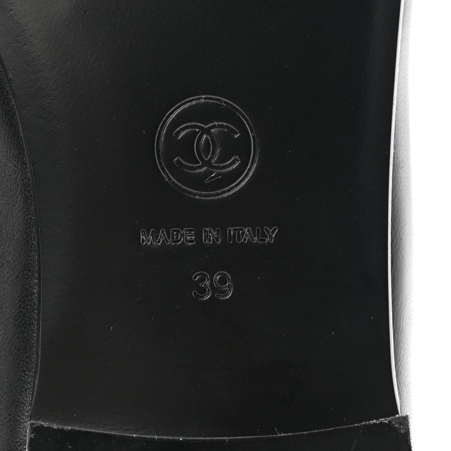 Chanel Lambskin Patent Cap Toe Ballerina Flats 39 Black 8 of 9
