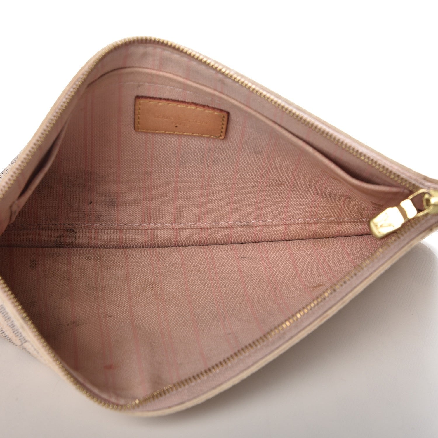 Louis Vuitton Damier Azur Neverfull MM GM Pochette Rose Ballerine 5 of 11