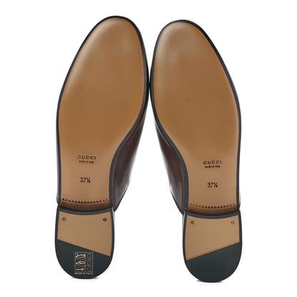 Gucci Calfskin Womens Princetown Slippers 38.5 Brown 5 of 9
