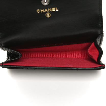 Chanel Lambskin Quilted Chanel 19 Flap Card Holder Black 5 of 12