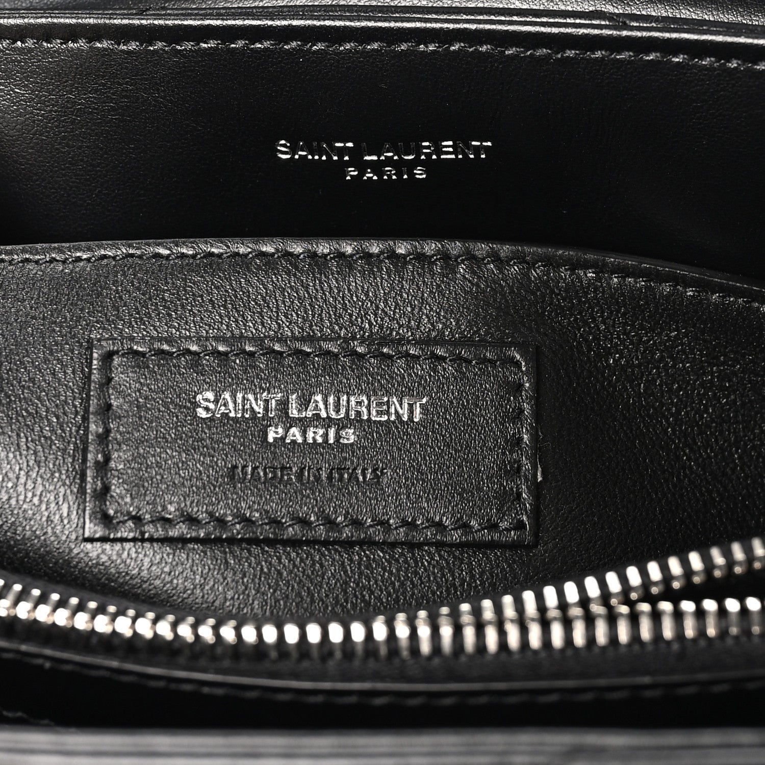 Saint Laurent Calfskin Y Quilted Monogram Small Loulou Chain Satchel Black Black 7 of 10