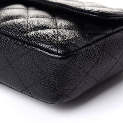 Chanel Caviar Quilted East West Flap Black 10 of 11