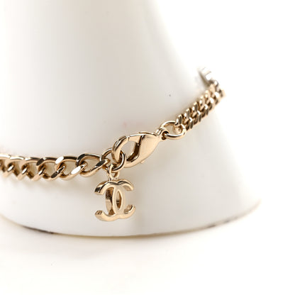 Chanel Crystal CC Chain Bracelet Gold Silver 4 of 5