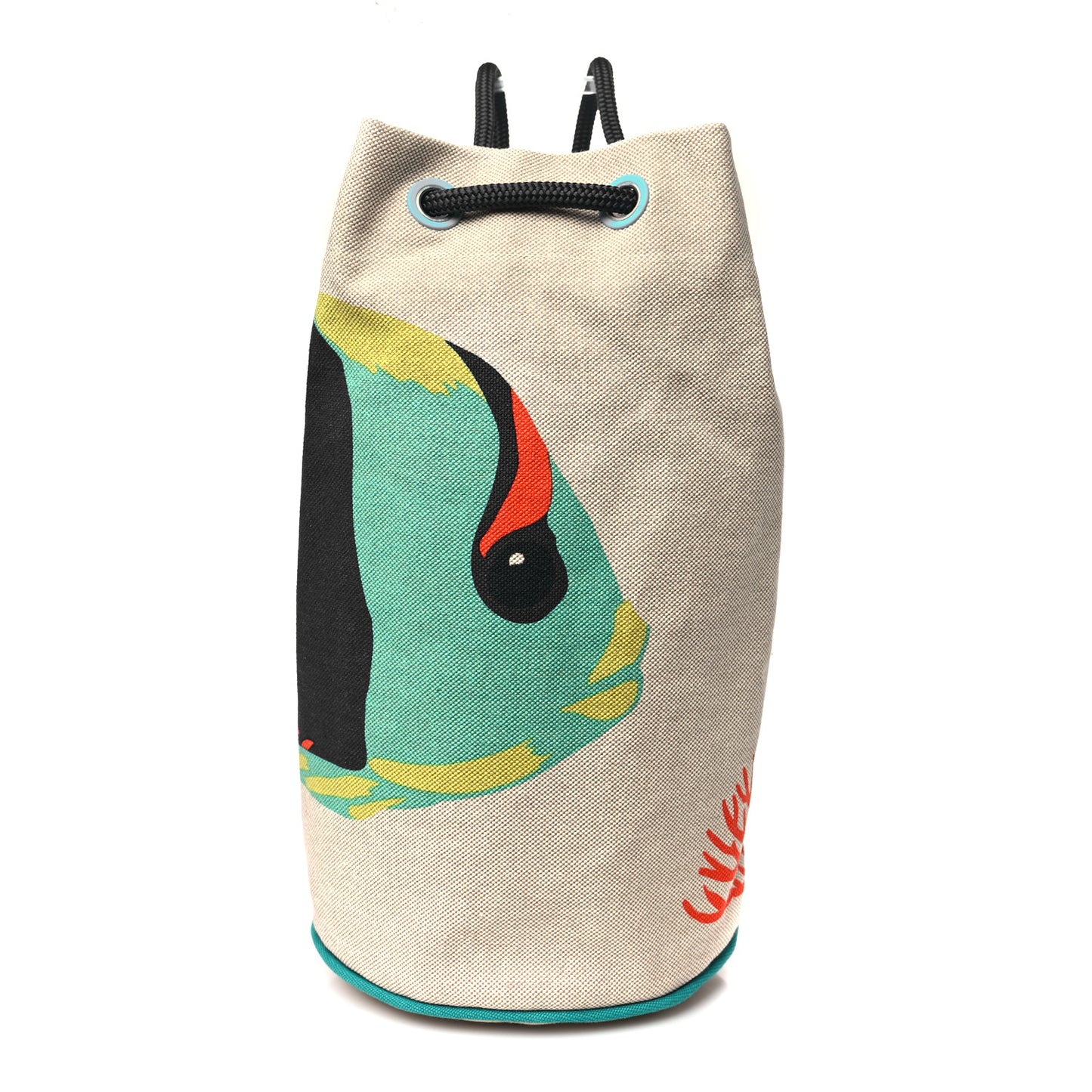 Toile H Canvas Under The Waves Drawstring Duffle Bag