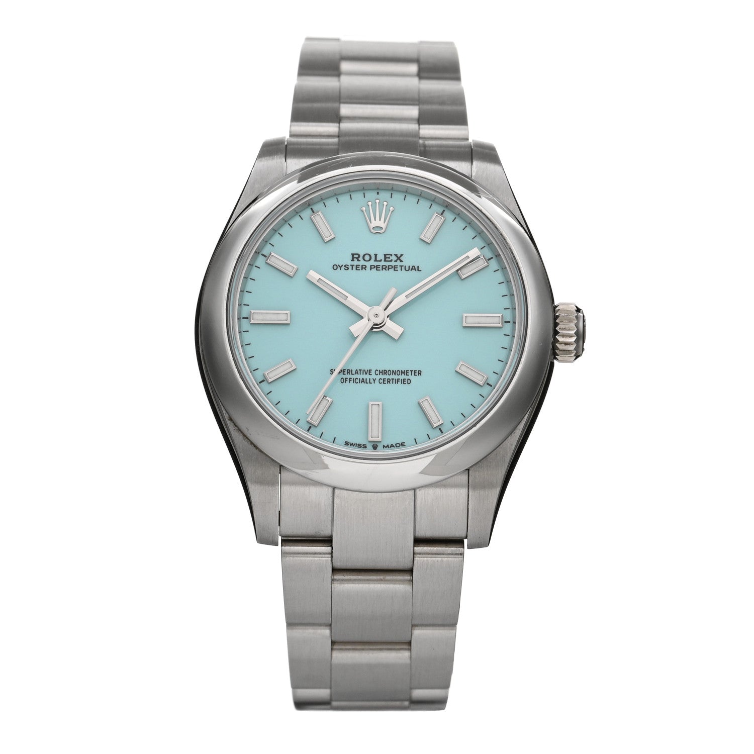 Rolex Stainless Steel 31mm Oyster Perpetual Watch Turquoise 277200 1 of 5