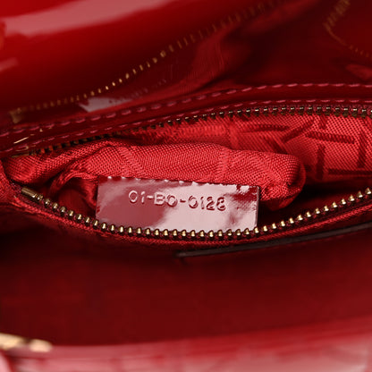 Christian Dior Patent Cannage Mini Lady Dior Red 6 of 10