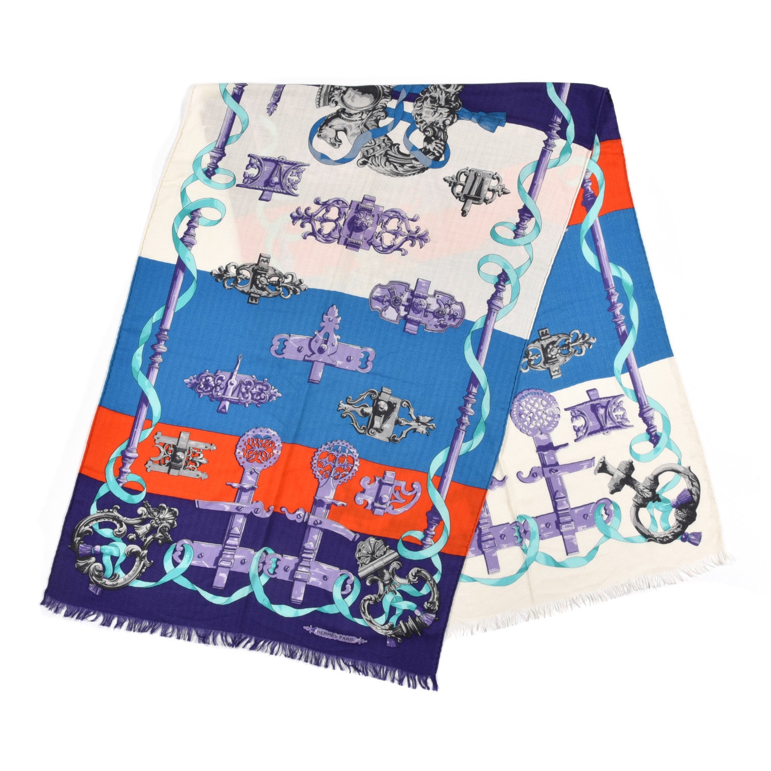 Hermes Silk Cashmere Muffler 2 of 11